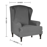 Stretch Armrest Sofa Cover Wing Back Chair Cover Elastic Spandex Armchair Slipcover Protector for Homeliving Room Office