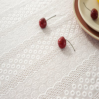 Hollow Cotton Table Cloth Cover Rectangle Square Tablecloth Kitchen Dining Decor