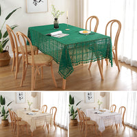 Lace Tassels Table Cloth Cover Rectangle Square Tablecloth Wedding Dining Decor