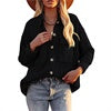 Women Long Sleeves Corduroy Button Cardigan Casual Loose Blouses Shirt Tops