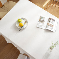Ruffle Cotton Table Cloth Cover Rectangle Square Tablecloth Dining Wedding Decor