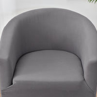Club Chair Slipcover Stretch Barrel Chair Covers Jacquard Tub Chair Slipcovers Soft Spandex Armchair Sofa Cover Removable Couch Furniture Protector Arm Chair Cover for Living Room