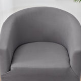 Club Chair Slipcover Stretch Barrel Chair Covers Jacquard Tub Chair Slipcovers Soft Spandex Armchair Sofa Cover Removable Couch Furniture Protector Arm Chair Cover for Living Room