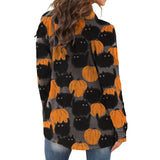 Women Halloween Print Long Sleeve Cardigan Coat Outwear Jacket Jumper Open Front