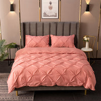 2/3Pcs Twist Flower Duvet Quilt Cover Set Queen King Size Bedding Set+Pillowcase