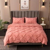 2/3Pcs Twist Flower Duvet Quilt Cover Set Queen King Size Bedding Set+Pillowcase