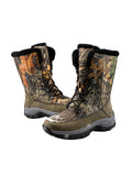 Mens Winter Snow Boots Camouflage Keep Warm Lace Up Outdoor Hiking Mid Calf Booties Anti Slip