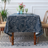 Leaves Printed Tablecloth Polyester Rectangular Square Table Cloth Cover Decor