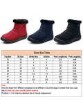 Womens Solid Color Round Toe Slip On Ankle Boots Warm Lightweight High Top Shoes