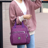 Women Big Capacity Backpack,Nylon Waterproof Knapsack,Lightweight Small Rucksack,Girl Zipper Cross-body Bag,Ladies Shoulder Satchel Bag,Travel Phone Wallet Purse Handbag