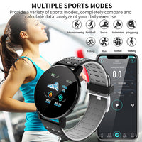 119Plus Smart Watch IP67 Waterproof Bracelet Heart Rate Monitor Fitness Tracker