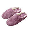 Unisex Plush Home Slippers Indoor Winter Warm Slip On Flat Shoes Anti-Slip